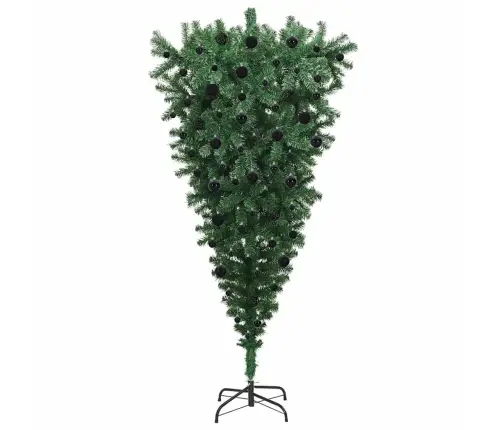 Apkārtēji Uzstādīts Mākslīgais Piramīdveida Ziemassvētku Koks Ar Bumbiņu Komplektu Vidaxl