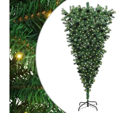 Apkārtēji Uzstādīts Mākslīgais Piramīdveida Ziemassvētku Koks Ar Bumbiņu Komplektu Vidaxl