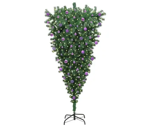 Apverstas Dirbtinis Išankstinio Apšvietimo Kalėdų Medis Su Kamuoliu