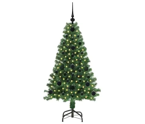 Dirbtinė Kalėdų Eglutė Žalia 120 Cm Pvc Ir Plienas Ir Plastikas