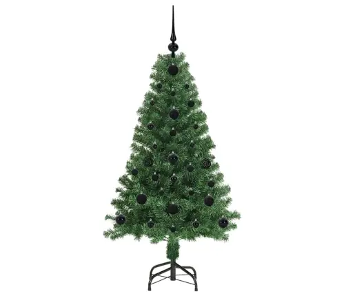 Dirbtinė Kalėdų Eglutė Žalia 120 Cm Pvc Ir Plienas Ir Plastikas