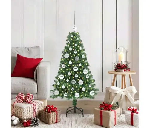 Dirbtinė Kalėdų Eglutė Žalia 120 Cm Pvc Ir Plienas Ir Plastikas