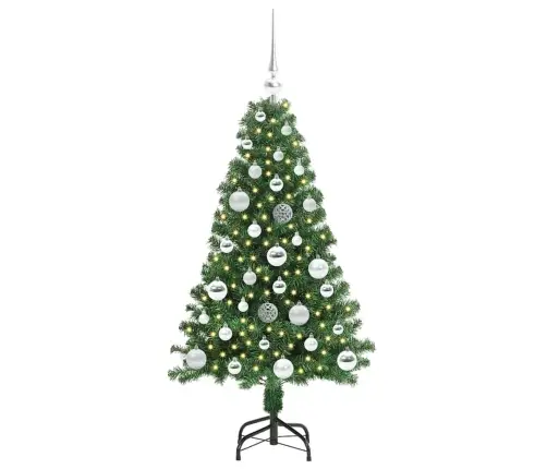 Dirbtinė Kalėdų Eglutė Žalia 120 Cm Pvc Ir Plienas Ir Plastikas