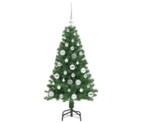 Dirbtinė Kalėdų Eglutė Žalia 120 Cm Pvc Ir Plienas Ir Plastikas