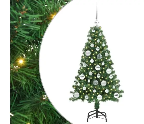 Dirbtinė Kalėdų Eglutė Žalia 120 Cm Pvc Ir Plienas Ir Plastikas