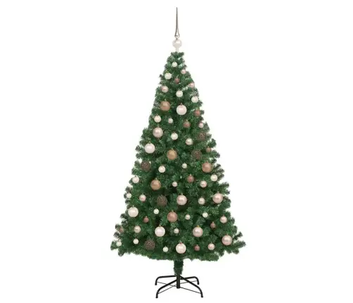 Tehisjõulupuu Roheline 180 Cm Pvc Ja Teras Ja Plast