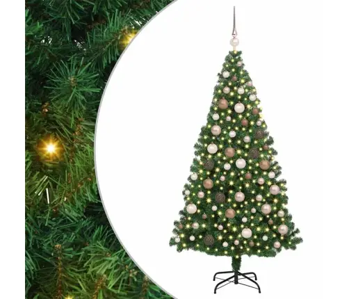 Tehisjõulupuu Roheline 180 Cm Pvc Ja Teras Ja Plast