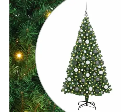 Tehisjõulupuu Roheline 180 Cm Pvc Ja Teras Ja Plast