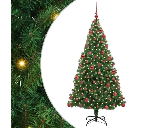 Tehisjõulupuu Roheline 180 Cm Pvc Ja Teras Ja Plast