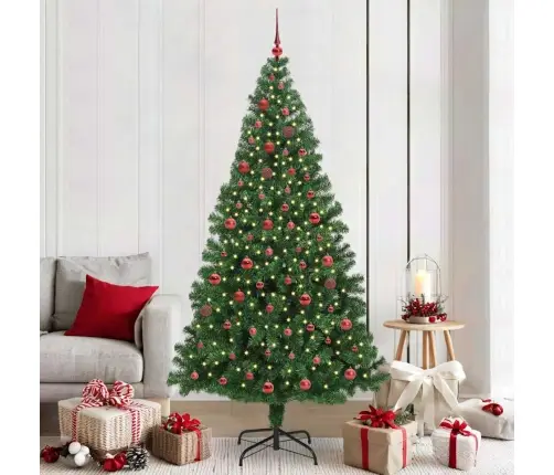 Mākslīgā Ziemassvētku Eglīte Su 300 Led Ar Statīvu Zaļa 210 Cm Vidaxl