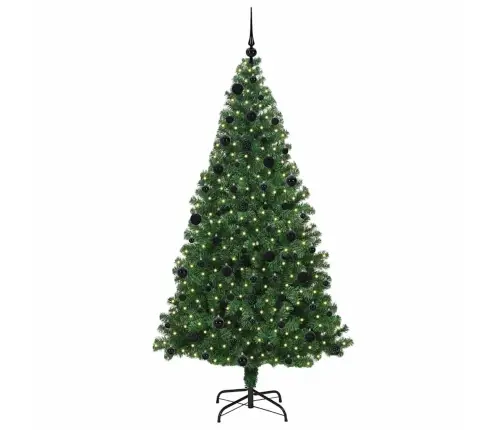 Dirbtinė Kalėdų Eglutė Žalia 210 Cm Pvc Ir Plienas Ir Plastikas