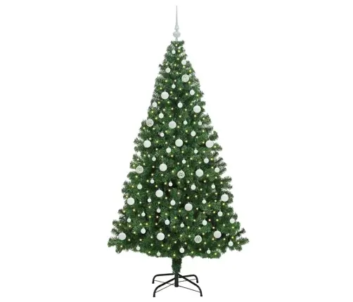 Mākslīgā Ziemassvētku Eglīte Su 300 Led Ar Statīvu Zaļa 210 Cm Vidaxl