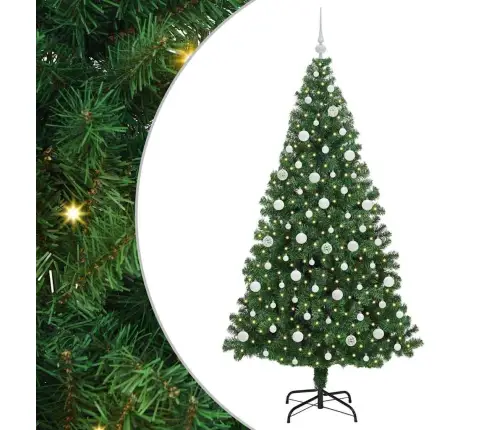 Mākslīgā Ziemassvētku Eglīte Su 300 Led Ar Statīvu Zaļa 210 Cm Vidaxl