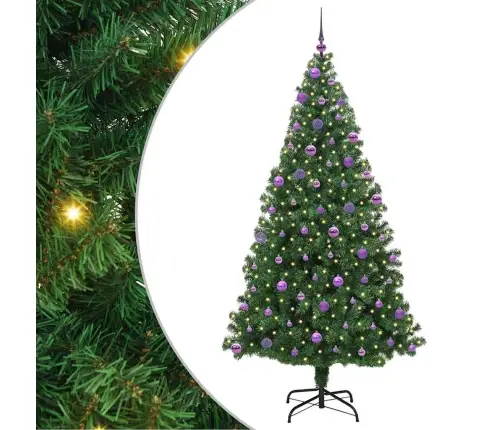 Mākslīgā Ziemassvētku Eglīte Su 300 Led Ar Statīvu Zaļa 210 Cm Vidaxl