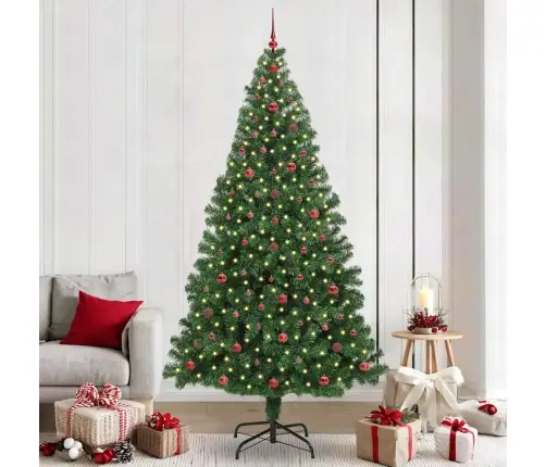 Mākslīgā Ziemassvētku Eglīte Su 300 Led Ar Statīvu Zaļa 240 Cm Vidaxl