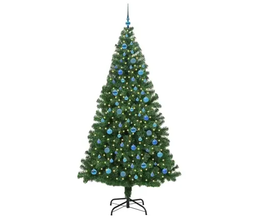 Tehisjõulupuu Roheline 240 Cm Pvc Ja Teras Ja Plast