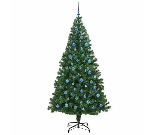 Tehisjõulupuu Roheline 240 Cm Pvc Ja Teras Ja Plast