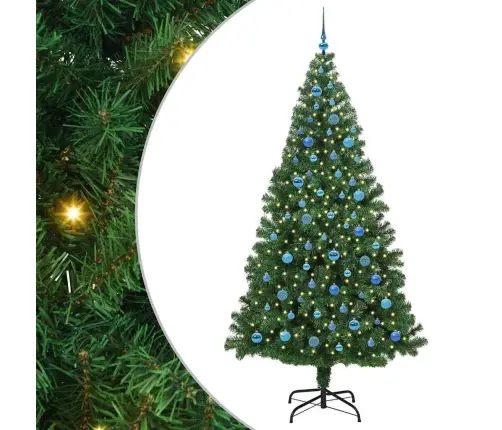 Tehisjõulupuu Roheline 240 Cm Pvc Ja Teras Ja Plast