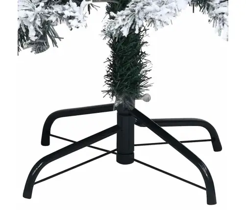 Tehisjõulupuu Koos Alusega Valge 120 Cm Pvc Ja Teras Ja Plast