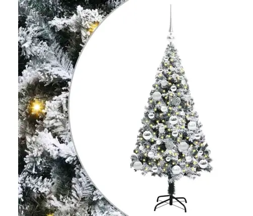 Tehisjõulupuu Koos Alusega Valge 120 Cm Pvc Ja Teras Ja Plast