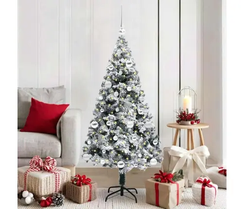 Dirbtinė Kalėdų Eglutė Žalia 150 Cm Pvc Ir Plienas Ir Plastikas