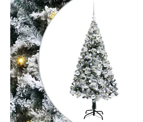 Dirbtinė Kalėdų Eglutė Žalia 150 Cm Pvc Ir Plienas Ir Plastikas