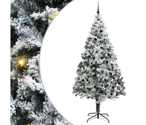 Dirbtinė Kalėdų Eglutė Žalia 240 Cm Pvc Ir Plienas Ir Plastikas