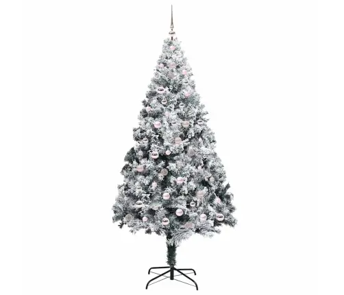 Dirbtinė Kalėdų Eglutė Balta 240 Cm Pvc Ir Plienas Ir Plastikas