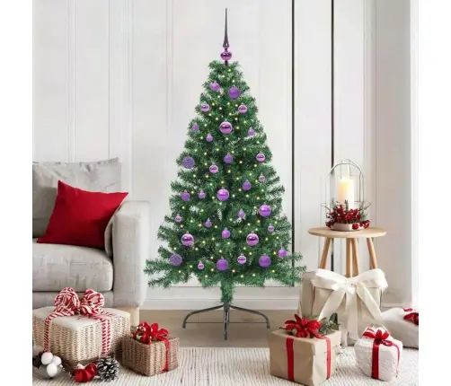 Tehis Pre-Lit Jõulupuu Koos 150 Led-Iga Roheline 150 Cm Pvc