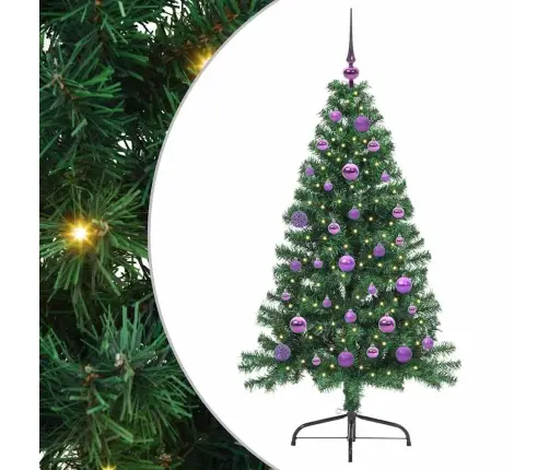 Tehis Pre-Lit Jõulupuu Koos 150 Led-Iga Roheline 150 Cm Pvc