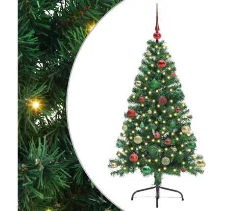Tehis Pre-Lit Jõulupuu Koos 150 Led-Iga Roheline 150 Cm Pvc
