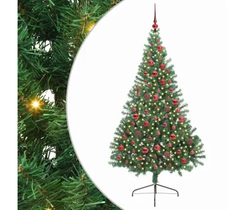 Mākslīgais Led Ziemassvētku Eglīte Su 300 Led Zaļa 180 Cm Pvc Vidaxl