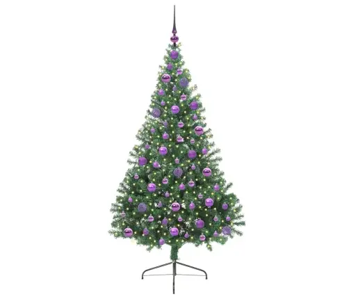 Tehis Pre-Lit Jõulupuu Koos 300 Led-Iga Roheline 180 Cm Pvc