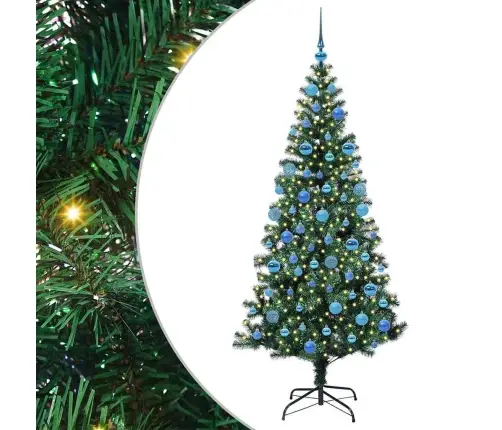 Mākslīgais Led Ziemassvētku Eglīte Su 300 Led Zaļa 180 Cm Pvc Vidaxl