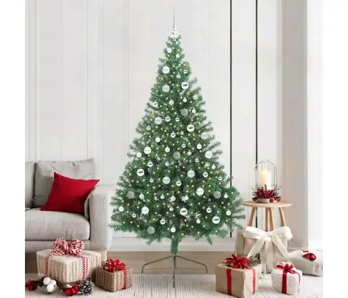 Mākslīgais Led Ziemassvētku Eglīte Su 300 Led Zaļa 210 Cm Pvc Vidaxl