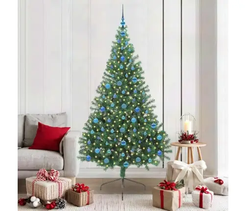 Dirbtinis Prieššventinis Eglutė Su Šviesomis Žalia 210 Cm Pvc