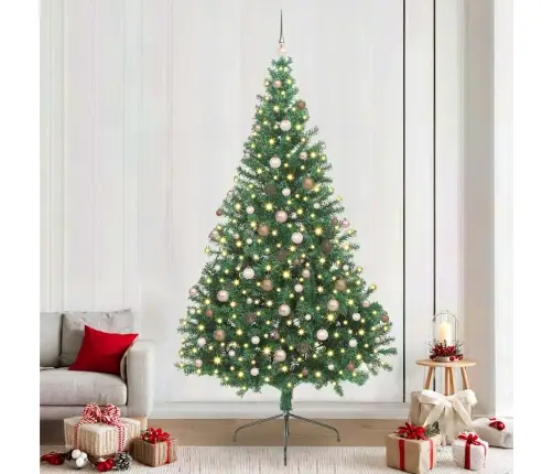 Mākslīgais Iepriekš Apgaismotais Ziemassvētku Koks Zaļa 240 Cm Vidaxl