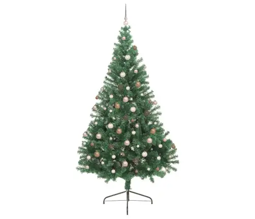 Mākslīgais Iepriekš Apgaismotais Ziemassvētku Koks Zaļa 240 Cm Vidaxl