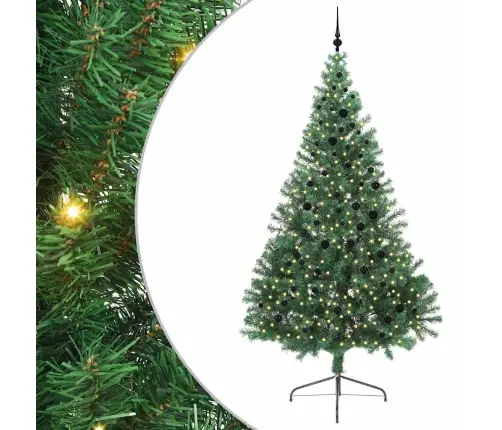 Mākslīgais Led Ziemassvētku Eglīte Su 300 Led Zaļa 240 Cm Pvc Vidaxl