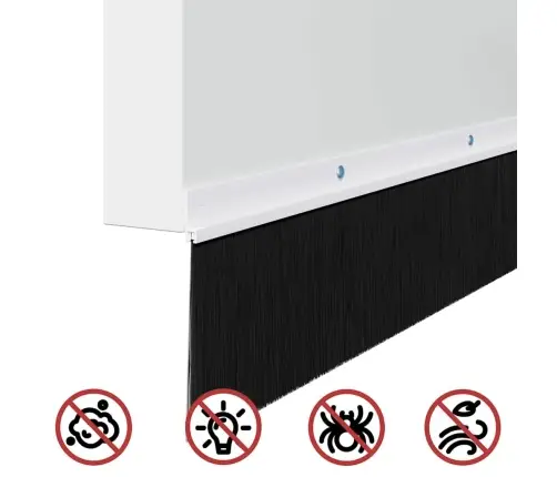 Sukabinamų Durų Šepetėlių Sandarikliai 2 Pcs Balta 100 Cm