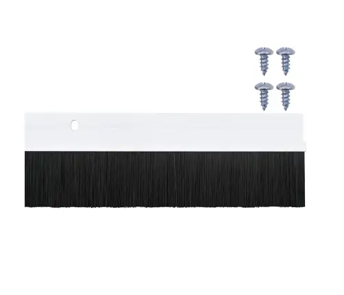 Skrūvējami Durvju Birstes Blīvējumi 6 Pcs Balts 100 Cm Vidaxl