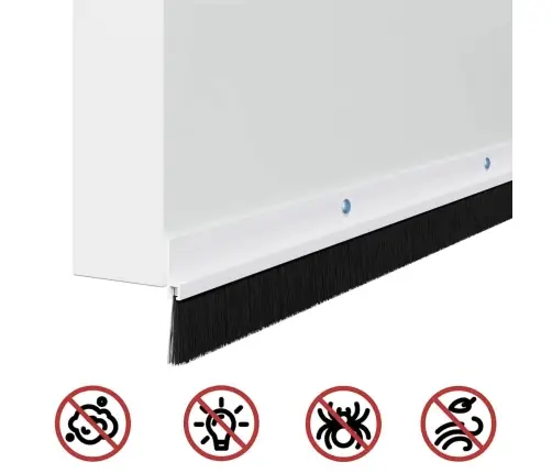 Skrūvējami Durvju Birstes Blīvējumi 6 Pcs Balts 100 Cm Vidaxl