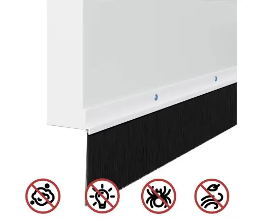 Skrūvējami Durvju Birstes Blīvējumi 6 Pcs Balts 100 Cm Vidaxl