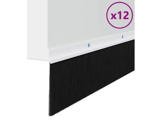 Skrūvējami Durvju Birstes Blīvējumi 12 Pcs Balts 100 Cm Vidaxl