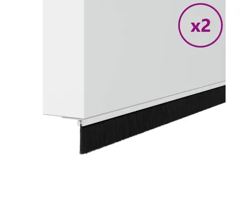 Sukabinamų Durų Šepetėlių Sandarikliai 2 Pcs Balta 100 Cm