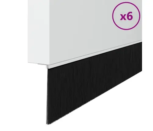 Skrūvējami Durvju Birstes Blīvējumi 6 Pcs Balts 100 Cm Vidaxl