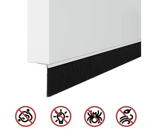 Skrūvējami Durvju Birstes Blīvējumi 12 Pcs Balts 100 Cm Vidaxl