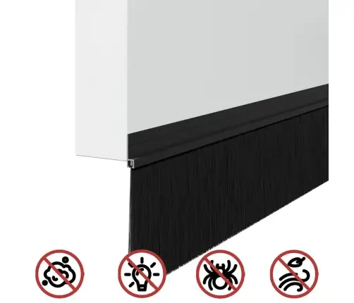 Pašlīpojošas Durvju Birstes 2 Pcs Melna 100 Cm Vidaxl