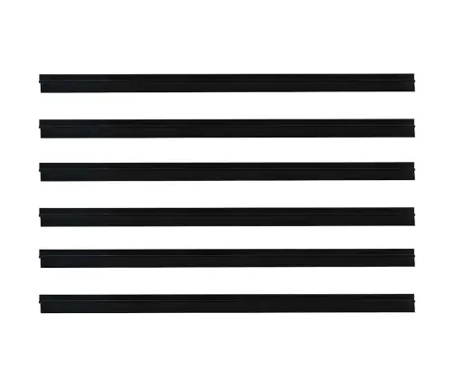 Pašlīpojošas Durvju Birstes 6 Pcs Melna 100 Cm Vidaxl