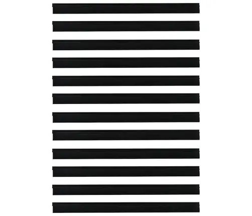 Pašlīpojošas Durvju Birstes 12 Pcs Melna 100 Cm Vidaxl